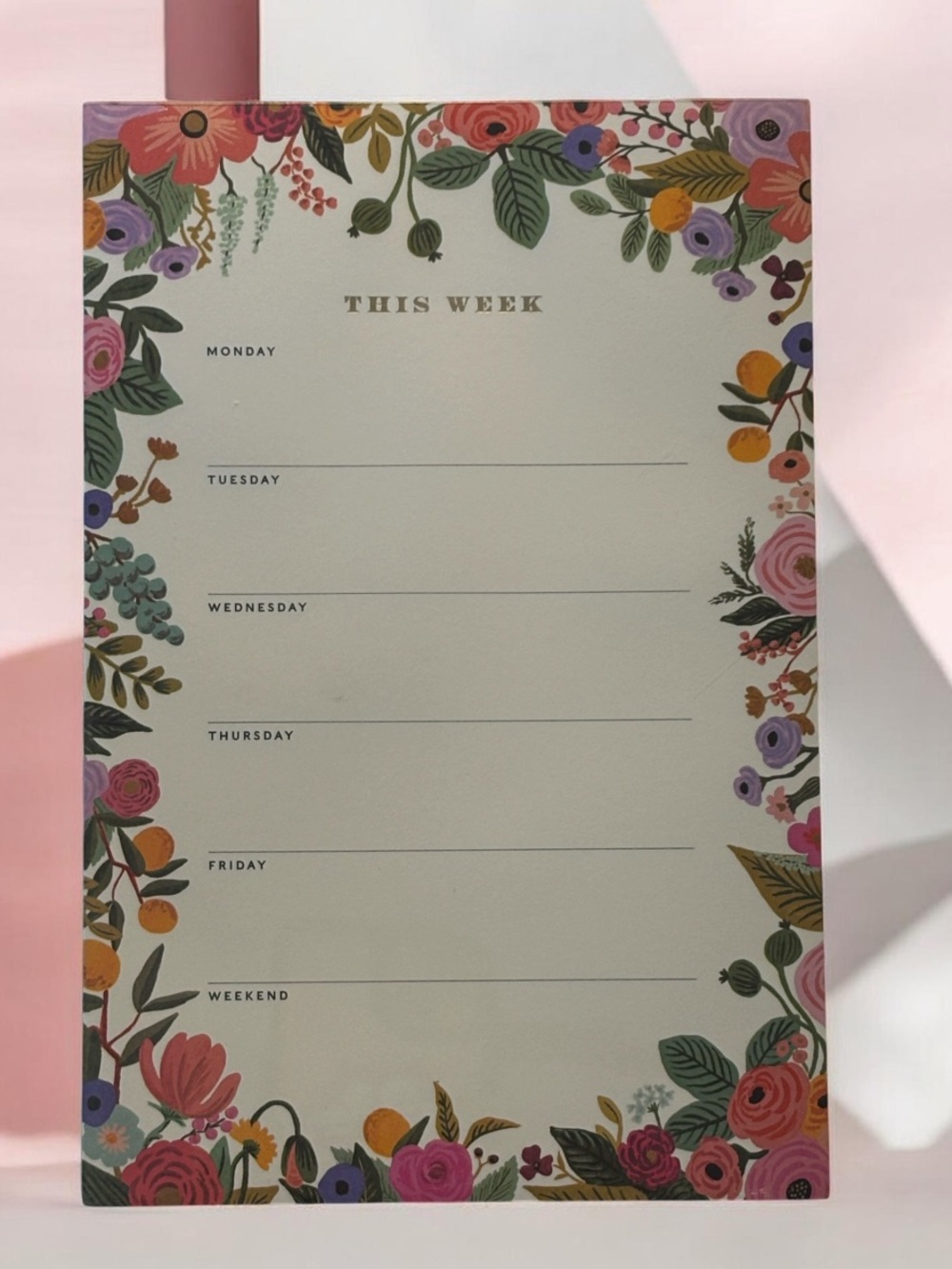 Rifle Paper Co. Garden Party Weekly Memo Notepad